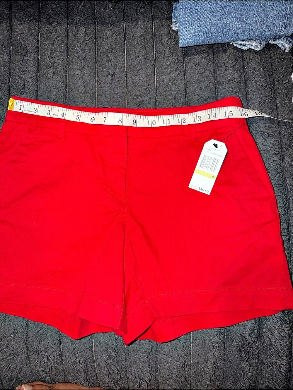 Nautica Women's Stretch-Twill Short Red Shorts Size 4 NWT